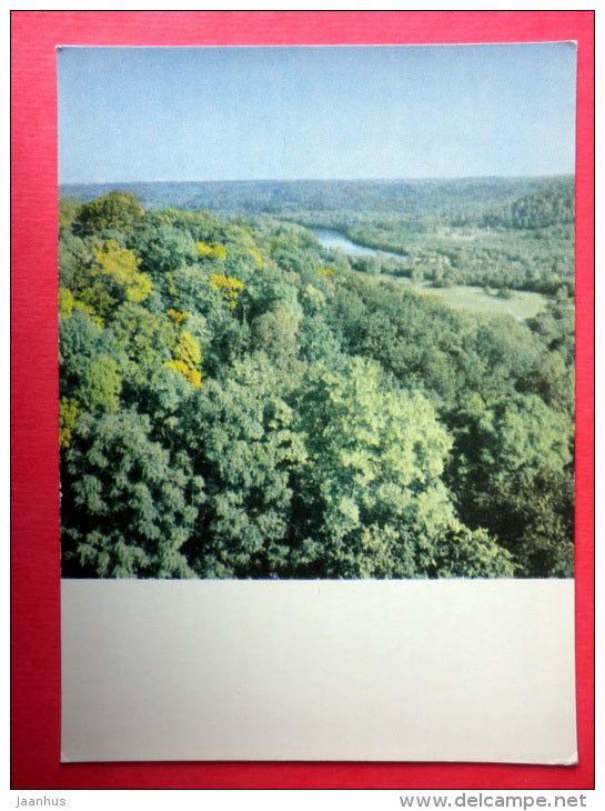 View from Turaida Castle toweron the Gauja Dale - Sigulda - Latvia USSR - unused - JH Postcards