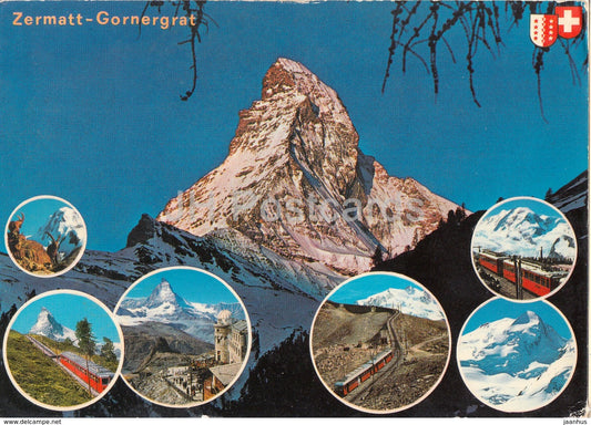 Zermatt Gornergrat - Wallis - train - 48507 - 1976 - Switzerland - used - JH Postcards