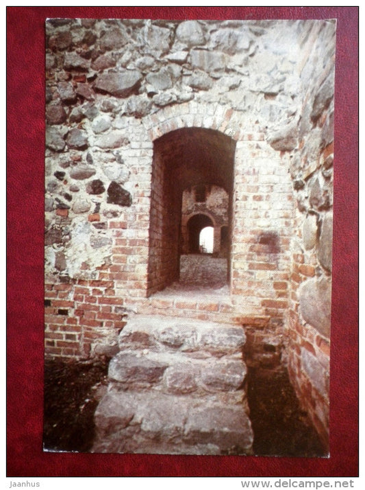 Castle Door , 14th century - Trakai - large format postcard - 1968 - Lithuania USSR - unused - JH Postcards