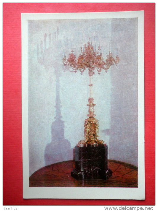 Vladimirsky Hall . Bronze gilded Candelabrum - Grand Kremlin Palace - Moscow - 1967 - Russia USSR - unused - JH Postcards