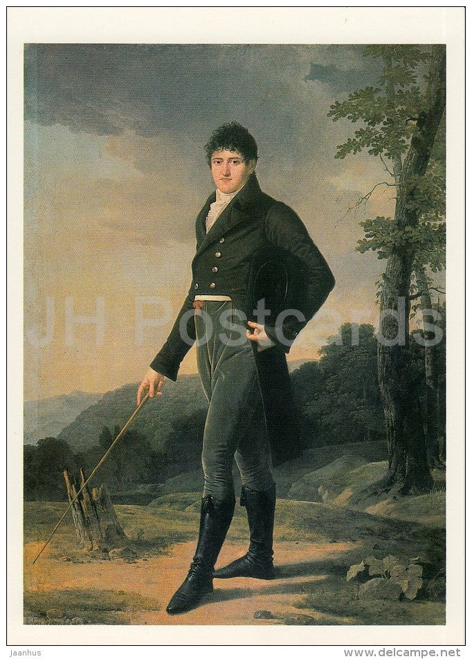 painting by Robert Lefevre - Portrait of A. Bezborodko , 1804 - man - French art - Russia USSR - 1983 - unused - JH Postcards