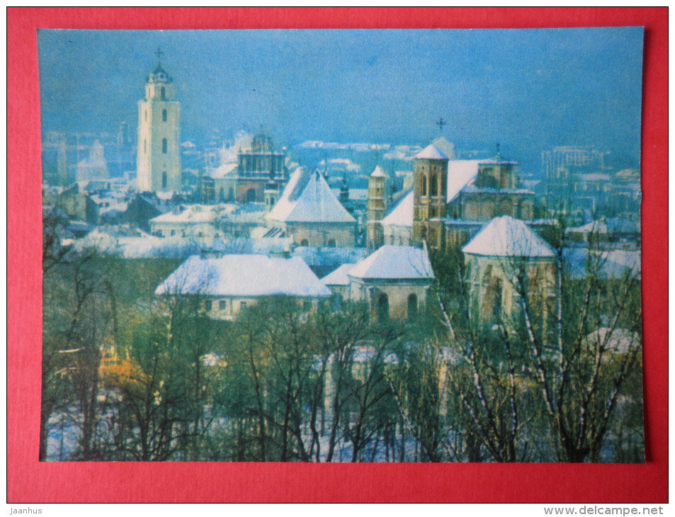 Vilnius in Winter - Vilnius Old Town - 1981 - Lithuania USSR - unused - JH Postcards