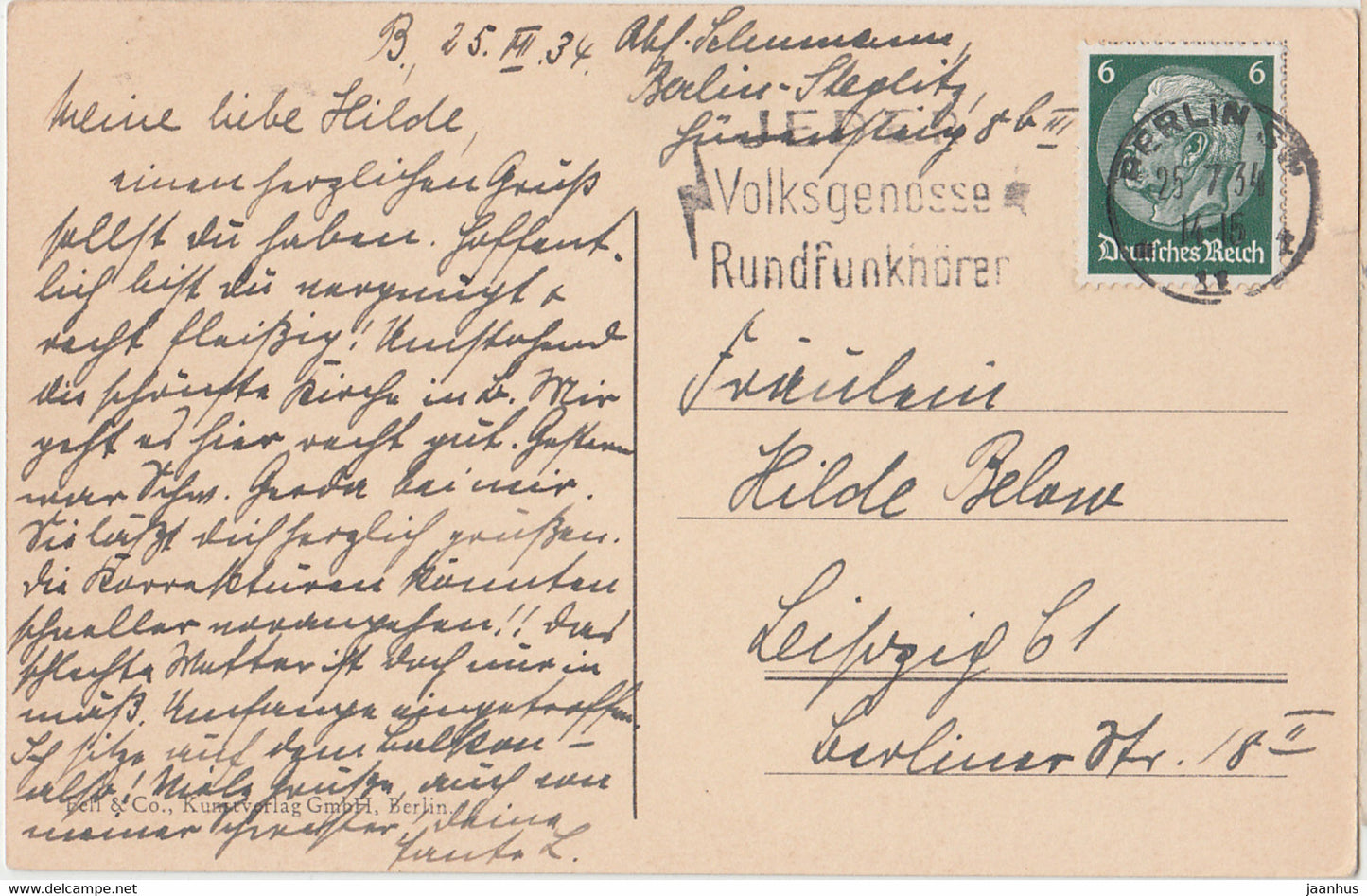 Berlin - Marienkirche - Kirche - alte Postkarte - 1934 - Deutschland - gebraucht