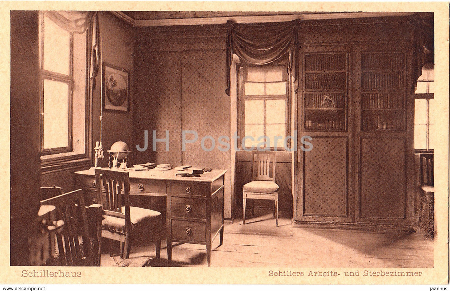 Weimar - Schillerhaus - Schillers Arbeits und Sterbezimmer - 44 - old postcard - Germany - unused - JH Postcards