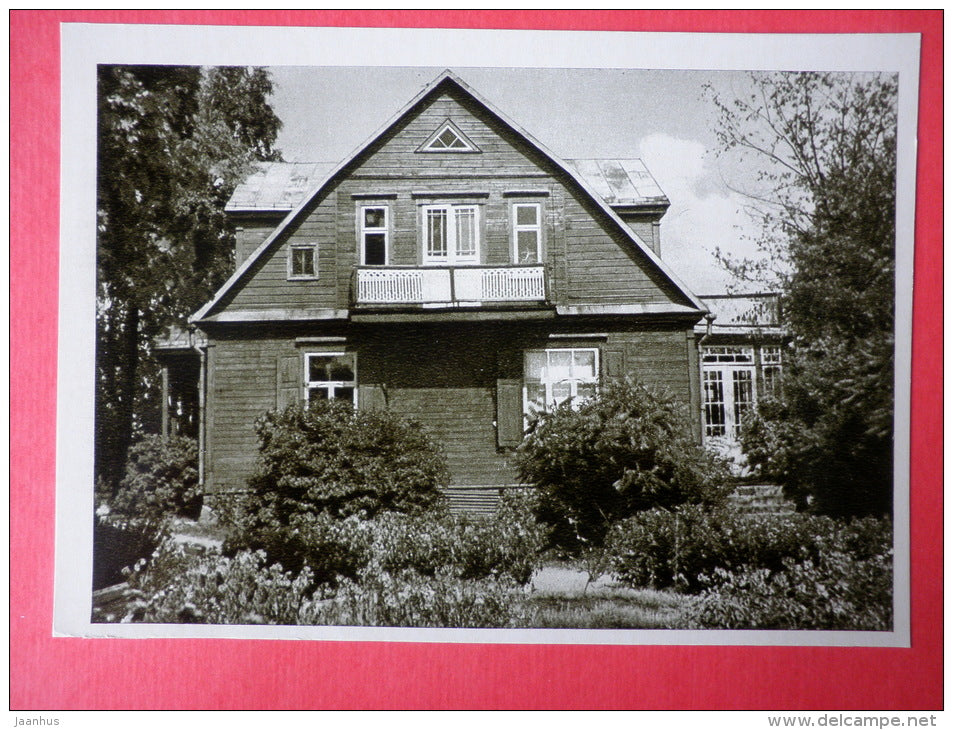 Antanas Vienuolis house in Anyksciai - Lithuanian Writers's Birthplaces - 1966 - Lithuania USSR - unused - JH Postcards