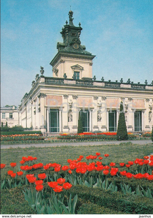 Museum of King Jan III's Palace at Wilanow - view from the Garden - Wilanowie - Warszawa - 1977 - Poland - unused - JH Postcards