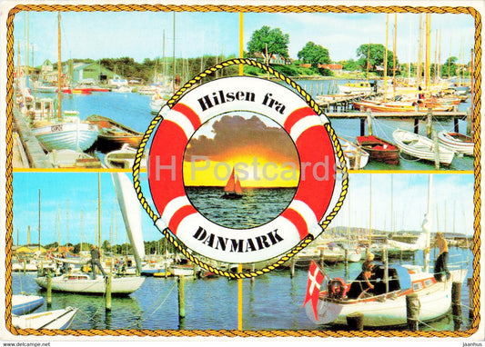 Danish Yachting Harbours - boat - 1988 - Denmark - used - JH Postcards