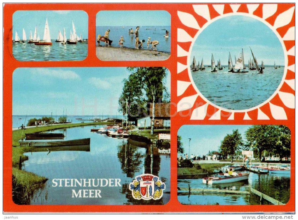 Steinhuder Meer - segelboot - sailing boat - Germany - gelaufen - JH Postcards