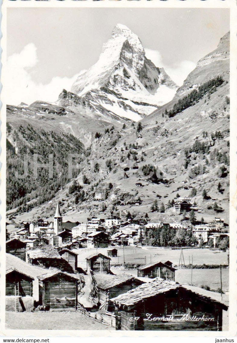 Zermatt - Matterhorn - 17 - 1948 - old postcard - Switzerland - used - JH Postcards