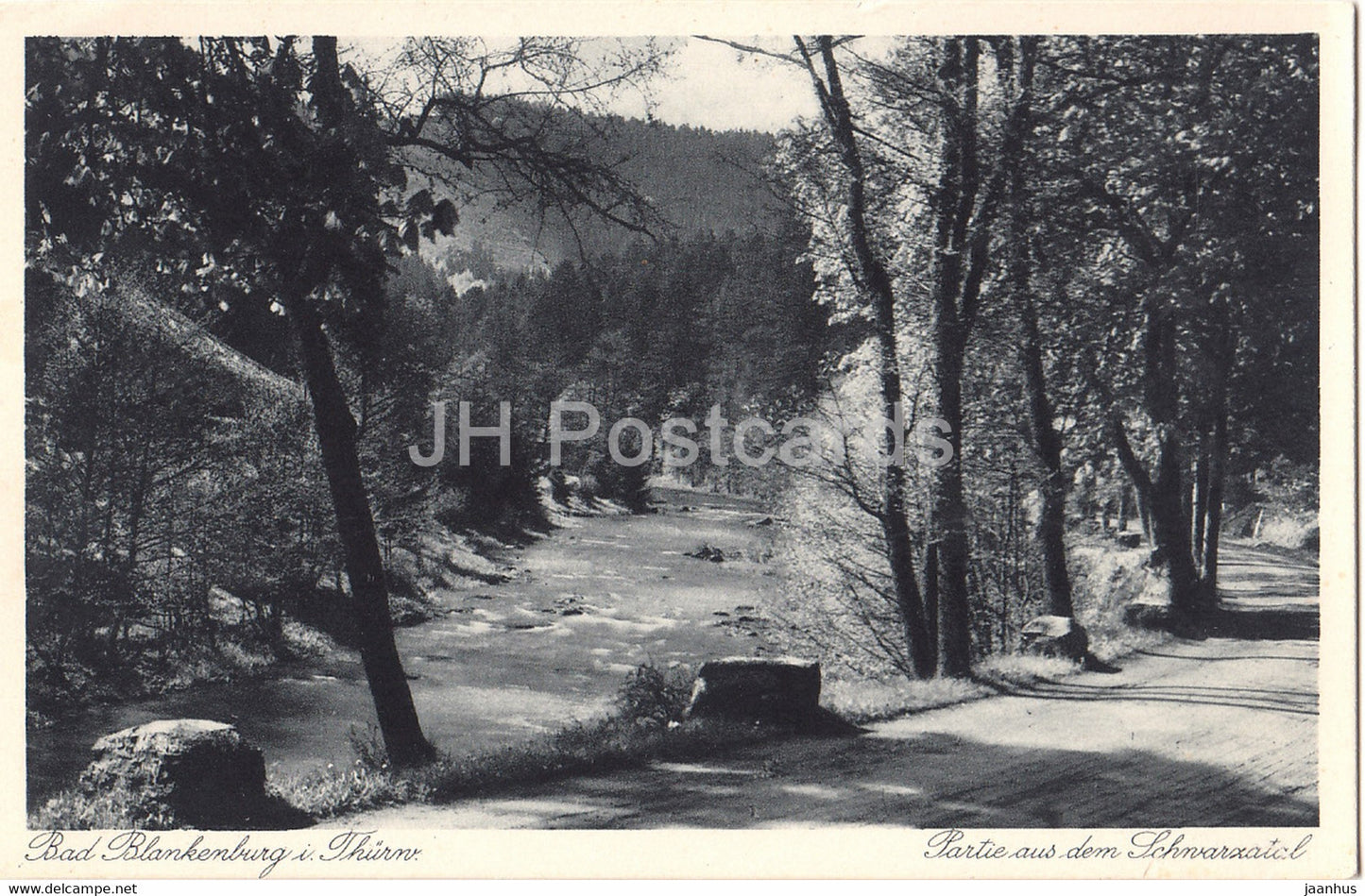 Bad Blankenburg i Thurn - Partie aus dem Schwarzatal - old postcard - Germany - unused - JH Postcards