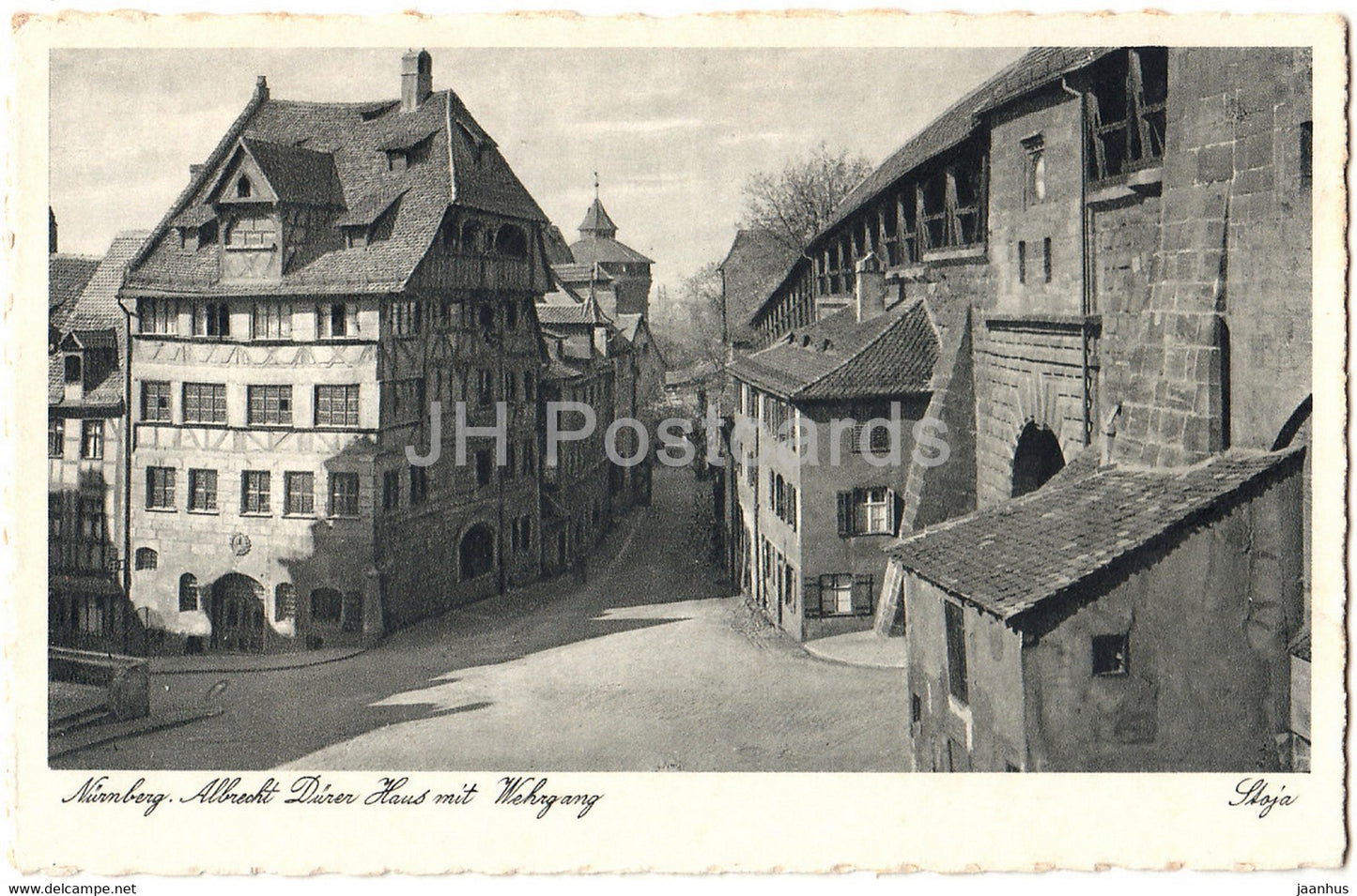 Nurnberg - Albrecht Durer Haus mit Wehrgang - Nuremberg - 507 - old postcard - Germany - unused - JH Postcards