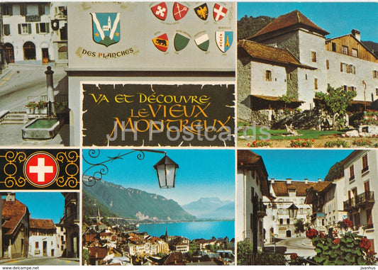 Va et decouvre le Vieux Montreux - old town - multiview - 6103 - Switzerland - unused - JH Postcards