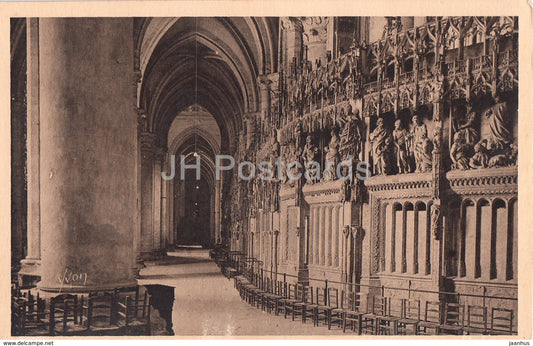 Chartres - Interieur de la Cathedrale - Le Deambulatoire - 7 - cathedral - old postcard - France - unused