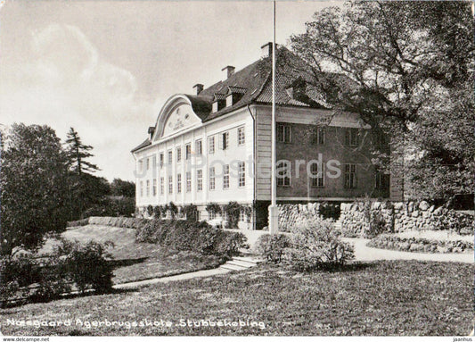 Naesgaard Agerbrugsskole - Stubbekobing - Agricultural School - old postcard - Denmark - used - JH Postcards
