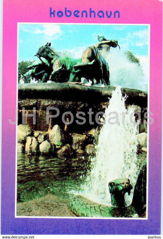 Copenhagen - Gefion Fountain - Denmark - unused - JH Postcards