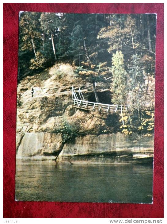 Sigulda - Devil`s cave - Latvia - USSR - unused - JH Postcards