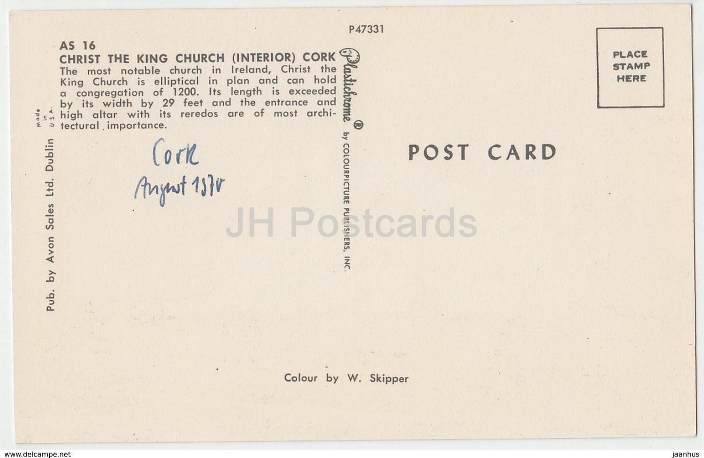 Cork – Christ The King Church – P47331 – 1970 – Irland – gebraucht