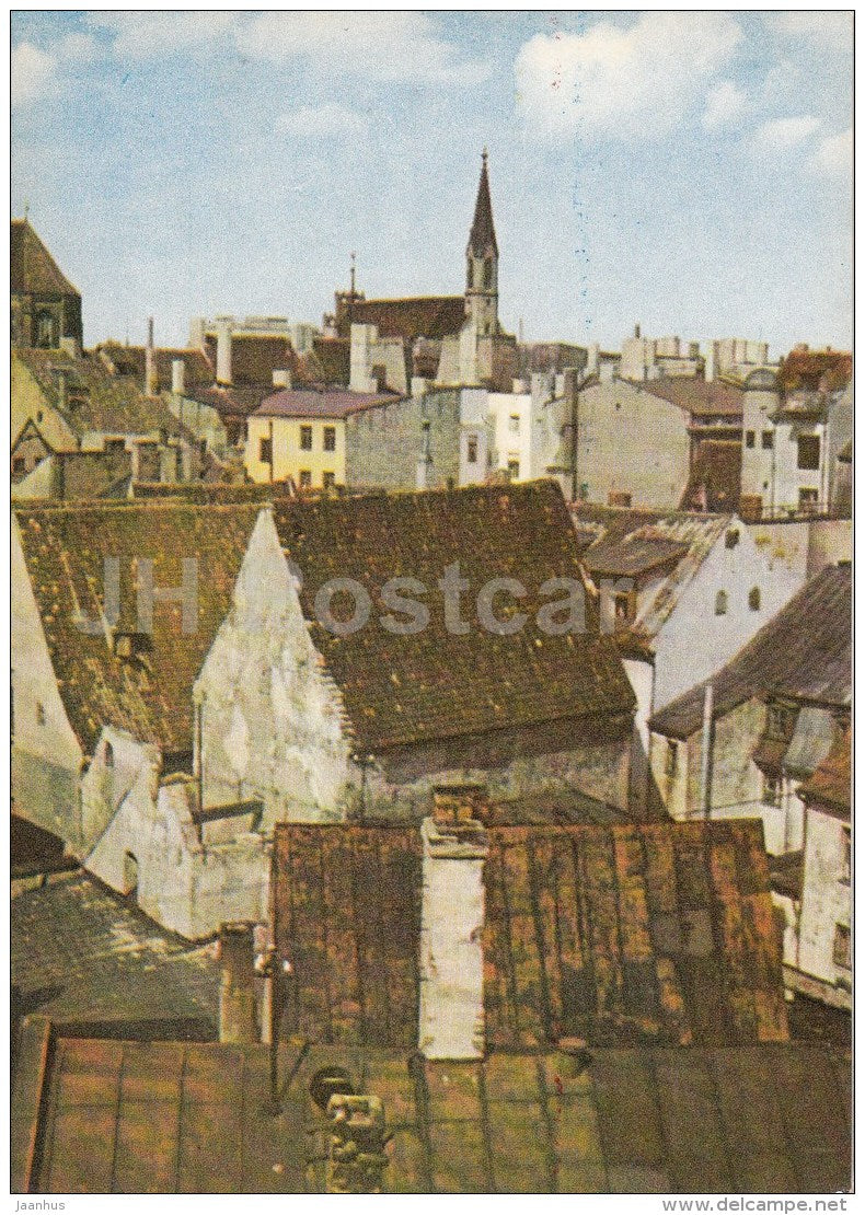 Roofs of Old Riga - old town - painters - Riga - Latvia USSR - unused - JH Postcards