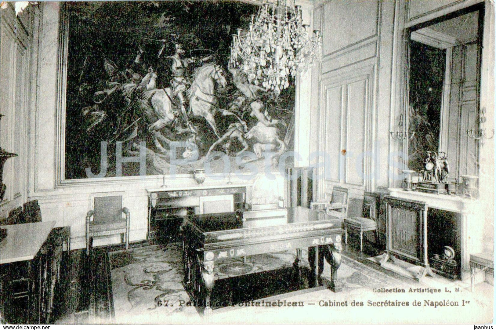 Palais de Fontainebleau - Cabinet des Secretaires de Napoleon I - castle - 67 - old postcard - France - unused - JH Postcards