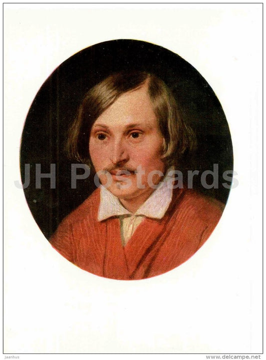 Nikolai Gogol - painting by A. Ivanov - art - Russian Writers - 1985 - Russia USSR - unused - JH Postcards