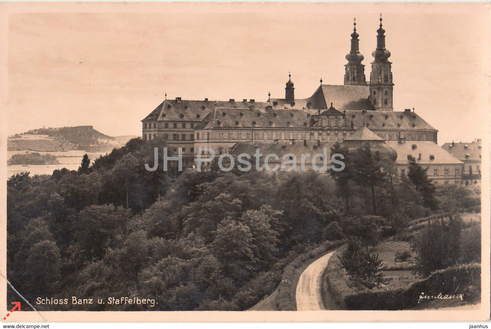 Schloss Banz u Staffelberg - castle - 7321 - old postcard - Germany - unused - JH Postcards