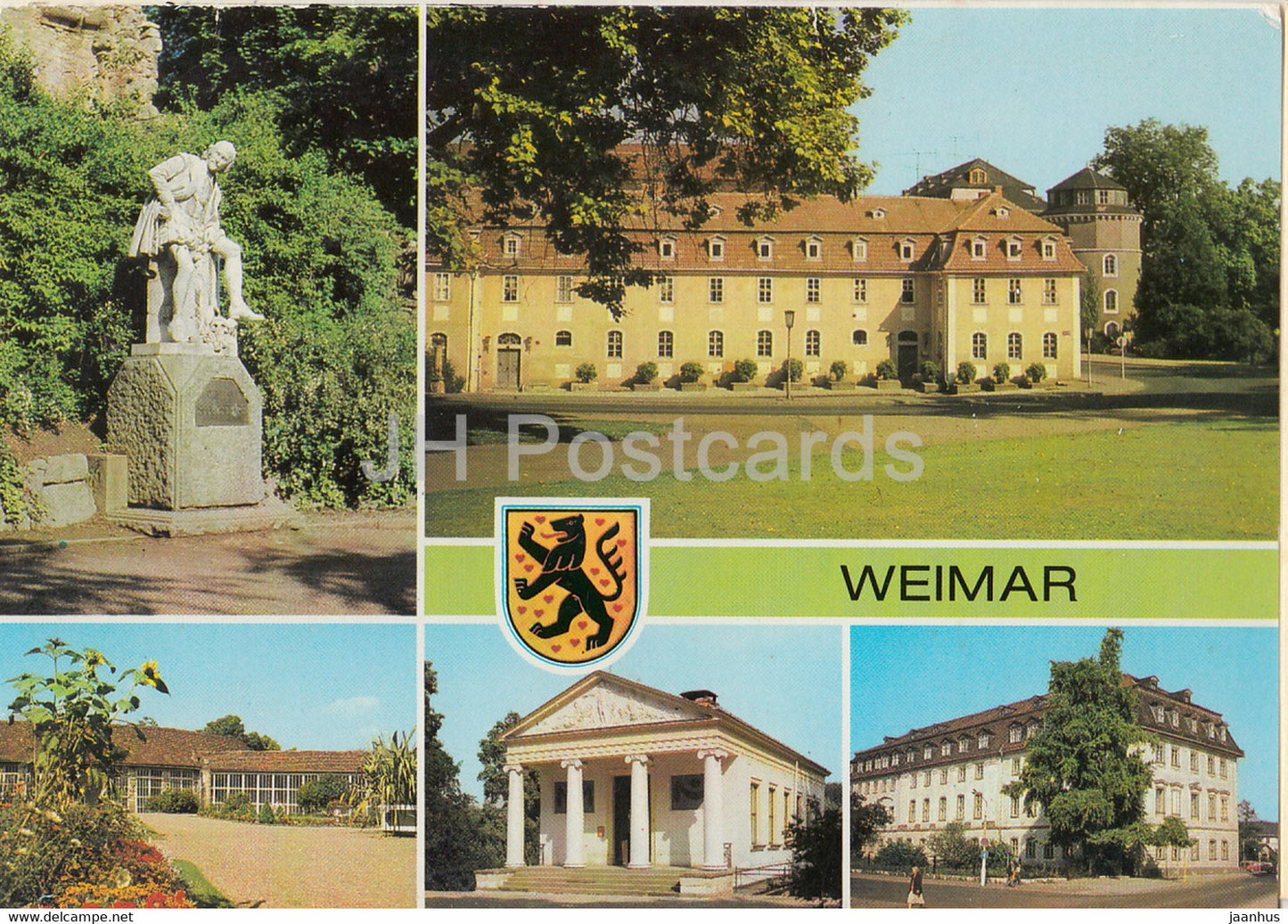 Weimar - Shakespeare Denkmal - Haus der Frau von Stein - Orangerie - DDR Germany - unused - JH Postcards