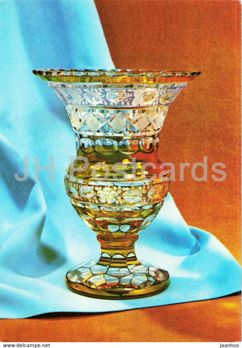 Kristallvase Nordböhmen - vase - Germany DDR - unused - JH Postcards