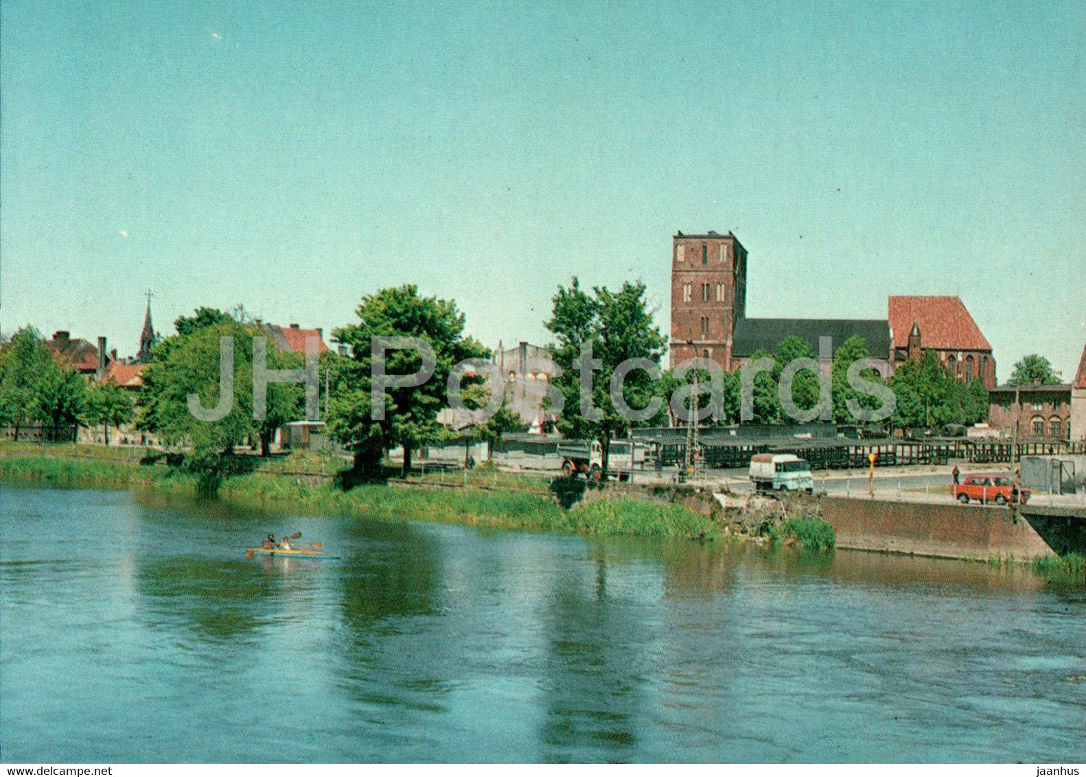 Kolobrzeg - Miasto - port - Widok znad Parsety - town - View from above Parsety - Poland - unused - JH Postcards