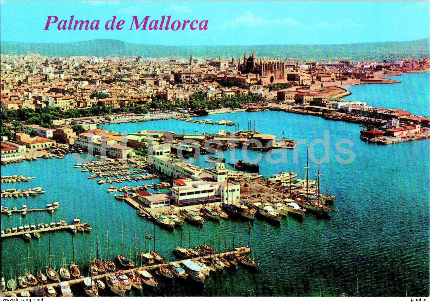 Palma - Vista Parcial del Puerto - En primer termino el Club Nautico - boat - Mallorca - 1012 - Spain - unused - JH Postcards