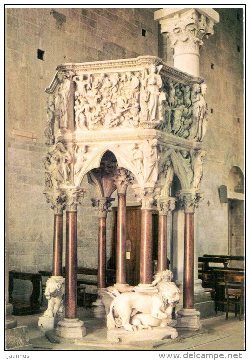 Chiesa di S. Andrea , Pulpito di Giovanni Pisano - St. Andrews church - Pistoia - Toscana - Italia - Italy - unused - JH Postcards