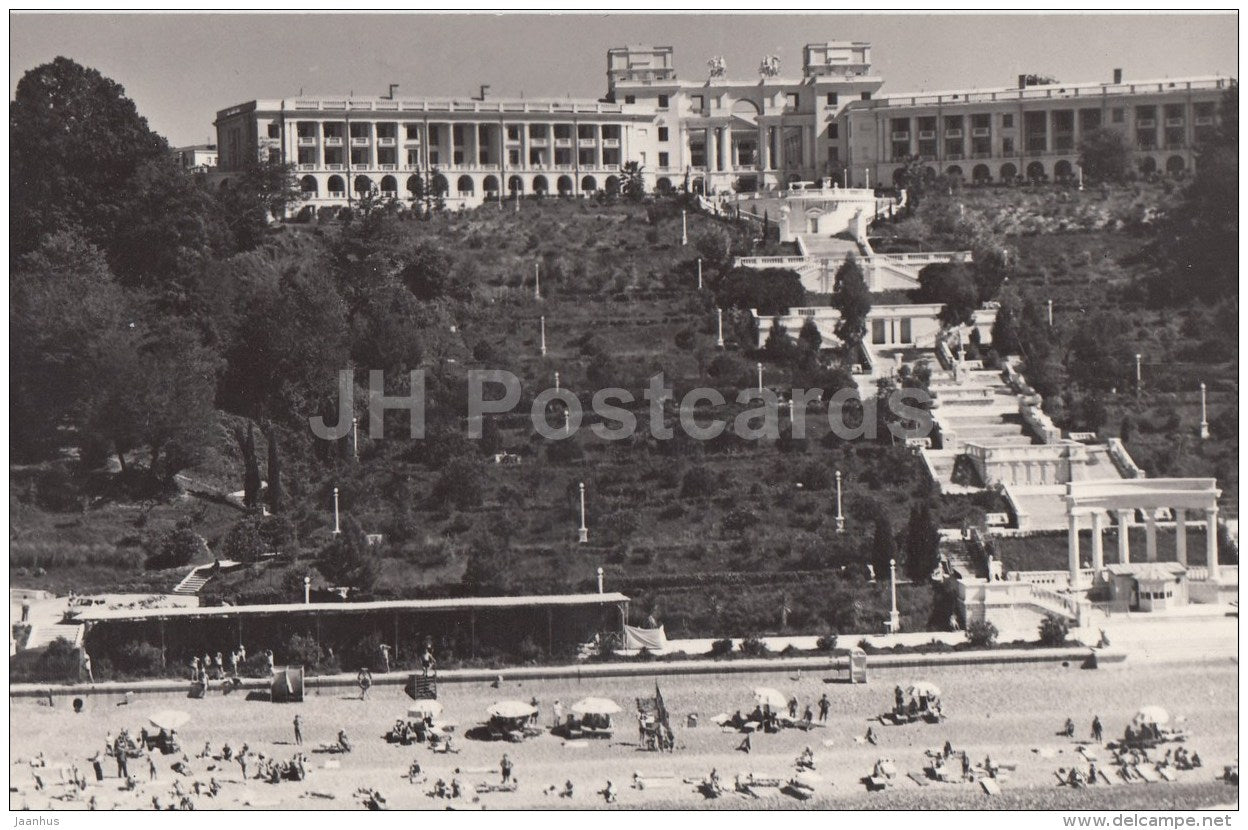 Lenin sanatorium - beach - Sochi - 1968 - Russia USSR - unused - JH Postcards