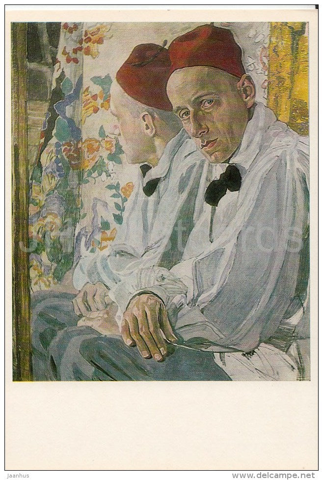 painting by A. Golovin - Portrait of the Stage Director Vsevolod Meyerhold - Russian art - 1986 - Russia USSR - unused - JH Postcards