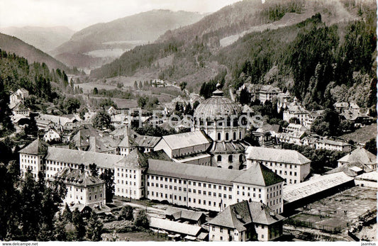 St Blasien 800 m - Kolleg mit Dom - cathedral - old postcard - 1956 - Germany - used - JH Postcards