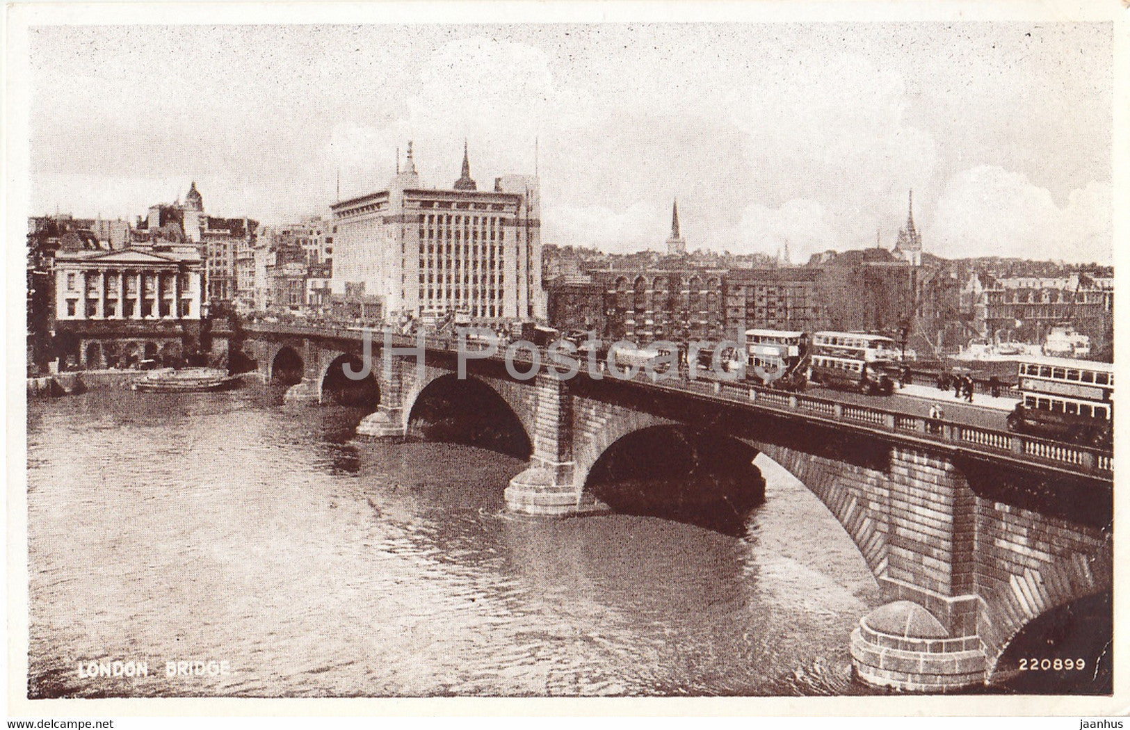 London Bridge - Valentine - 220899 - old postcard - England - United Kingdom - unused - JH Postcards