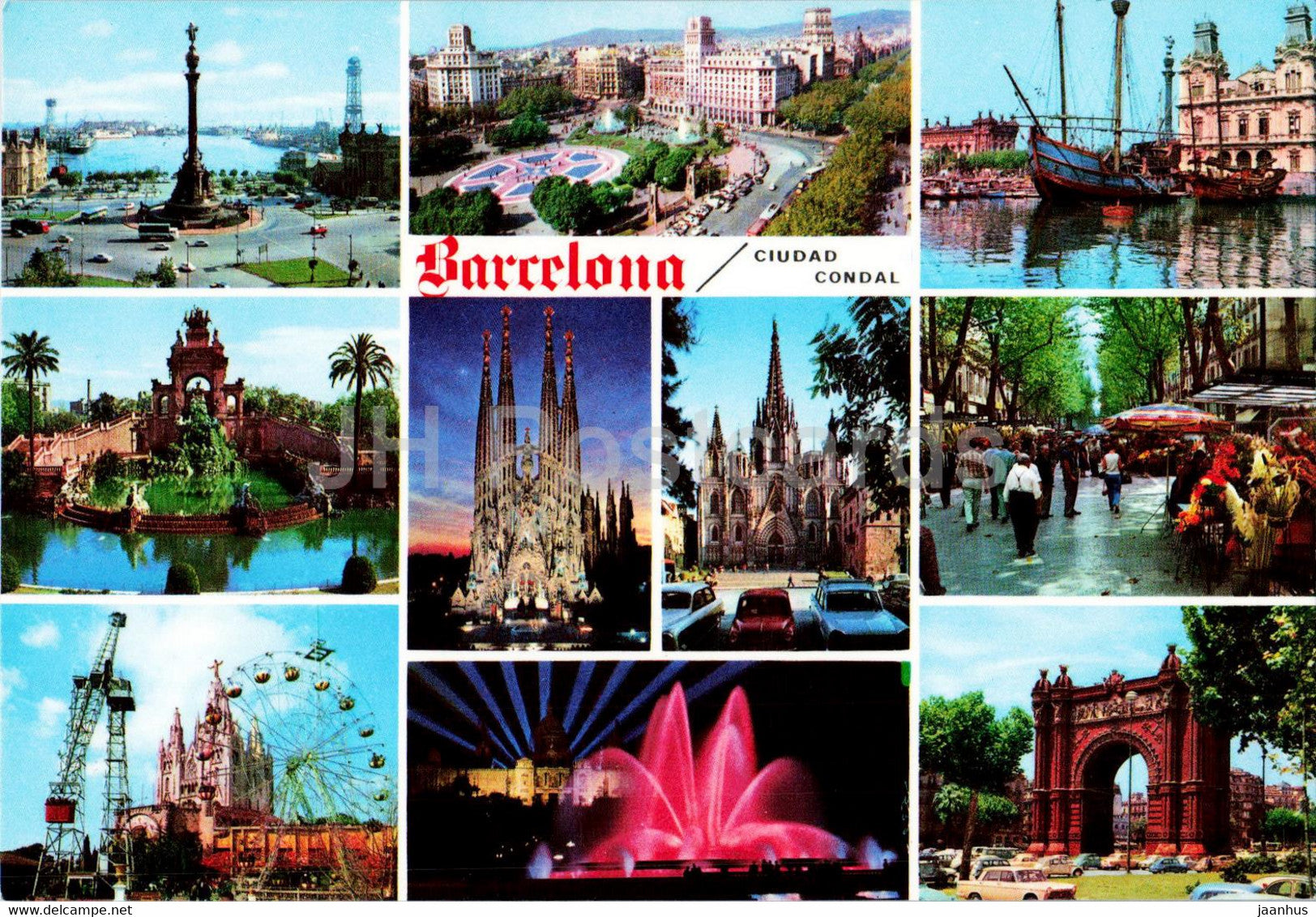 Barcelona - Monumento a Colon - Plaza de Cataluna - Carabela Sta Maria - Parque de la Ciudadela - 037 - Spain - unused - JH Postcards