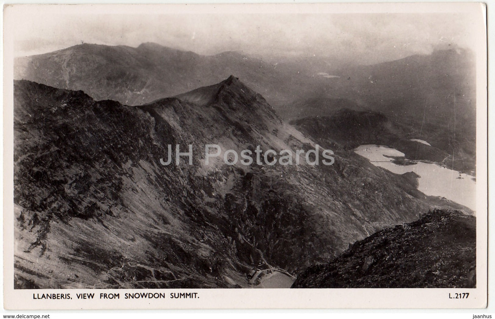 Llanberis - View from Snowdon Summit - L.2177 - 1952 - United Kingdom - Wales - used - JH Postcards