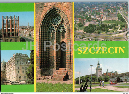 Szczecin - multiview - Poland - unused - JH Postcards