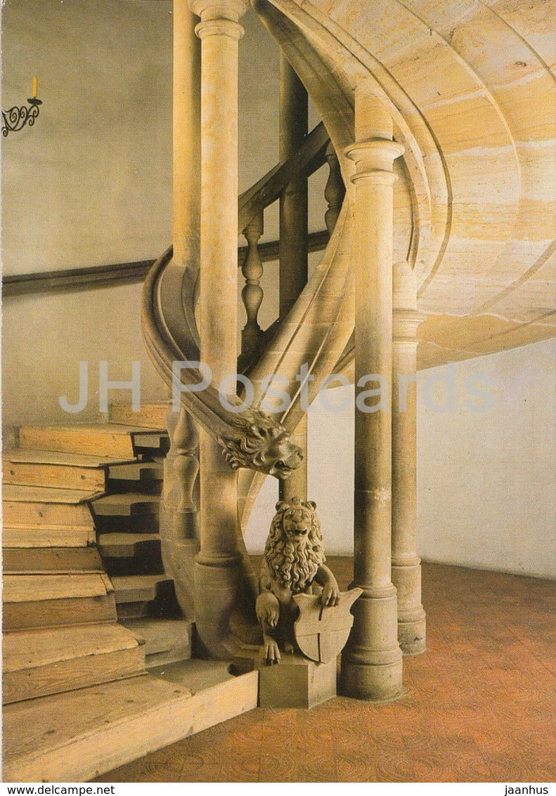 Bouzov - Festive Staircase - Czechoslovakia - Czech Republic - unused - JH Postcards