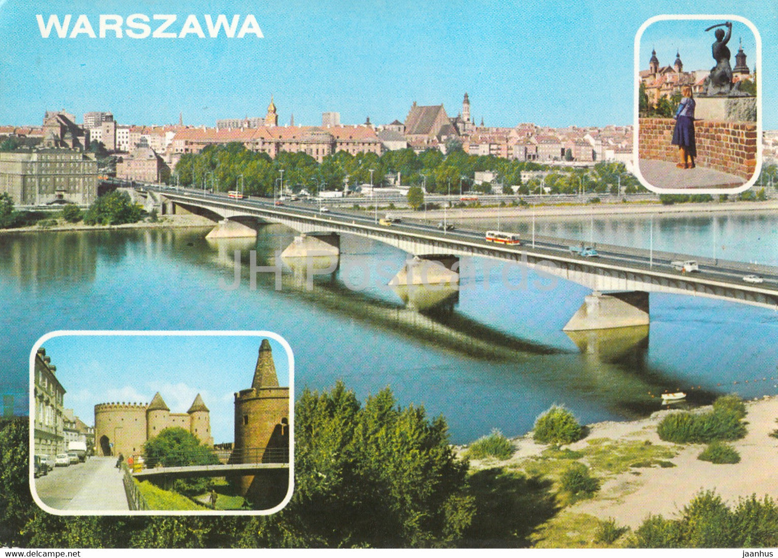 Warszawa - Warsaw - Slasko-Dabrowski Bridge - Poland - used - JH Postcards