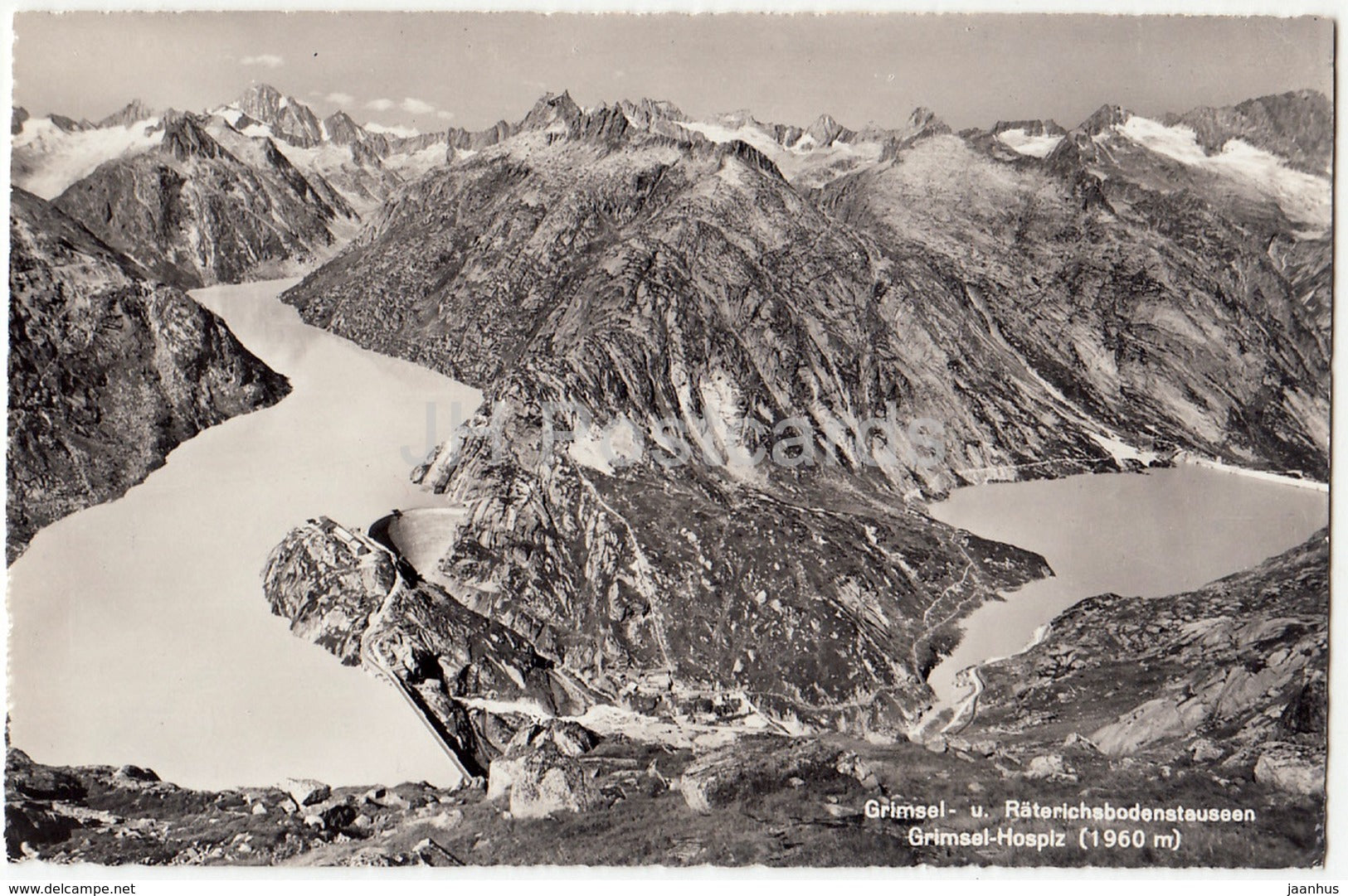 Grimsel u. Raterichsbodenstauseen - Grimsel-Hospiz 1960 m - 8213 - Switzerland - old postcard - unused - JH Postcards