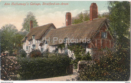 Stratford on Avon - Ann Hathaway's Cottage - old postcard - England - United Kingdom - unused - JH Postcards