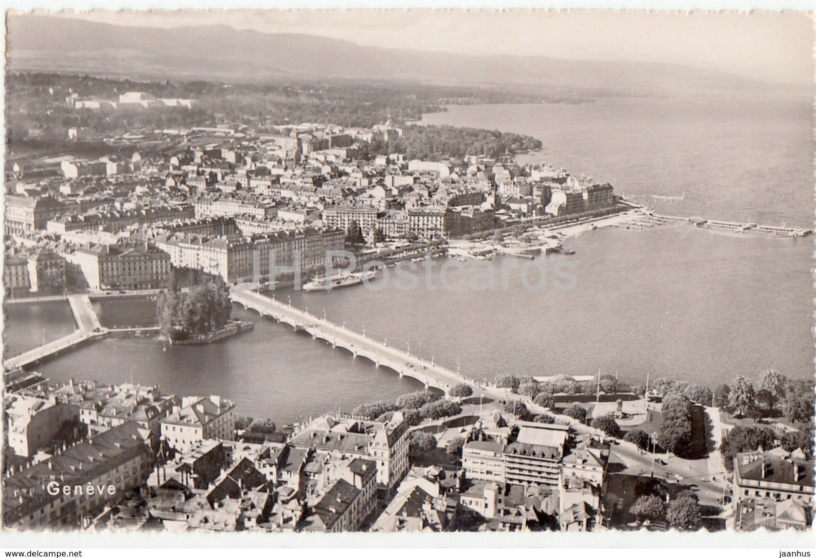 Geneve - Geneva - Vue Aerienne No. 752 - Switzerland - old postcard - used - JH Postcards