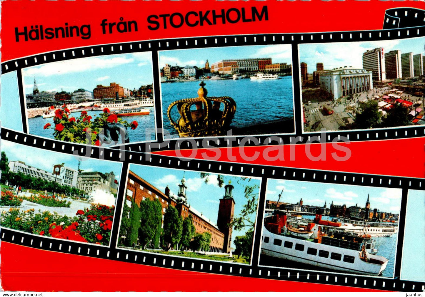 Halsning fran Stockholm - multiview - 176 - 1981 - Sweden - used - JH Postcards