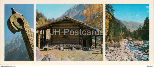 wooden architecture monument - Rekom Temple - North Ossetia - 1978 - Russia USSR - unused - JH Postcards