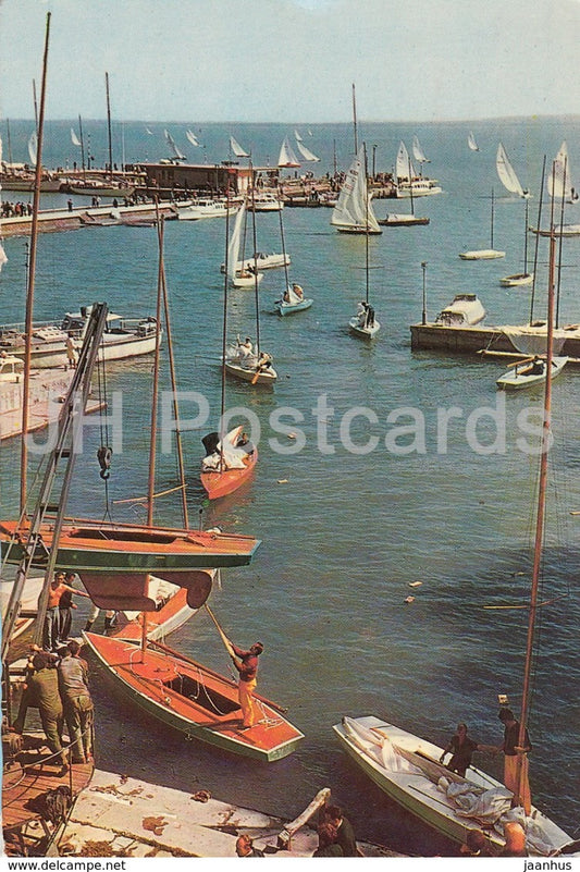 Greetings from the lake Balaton - sailing boat - Hungary - used - JH Postcards