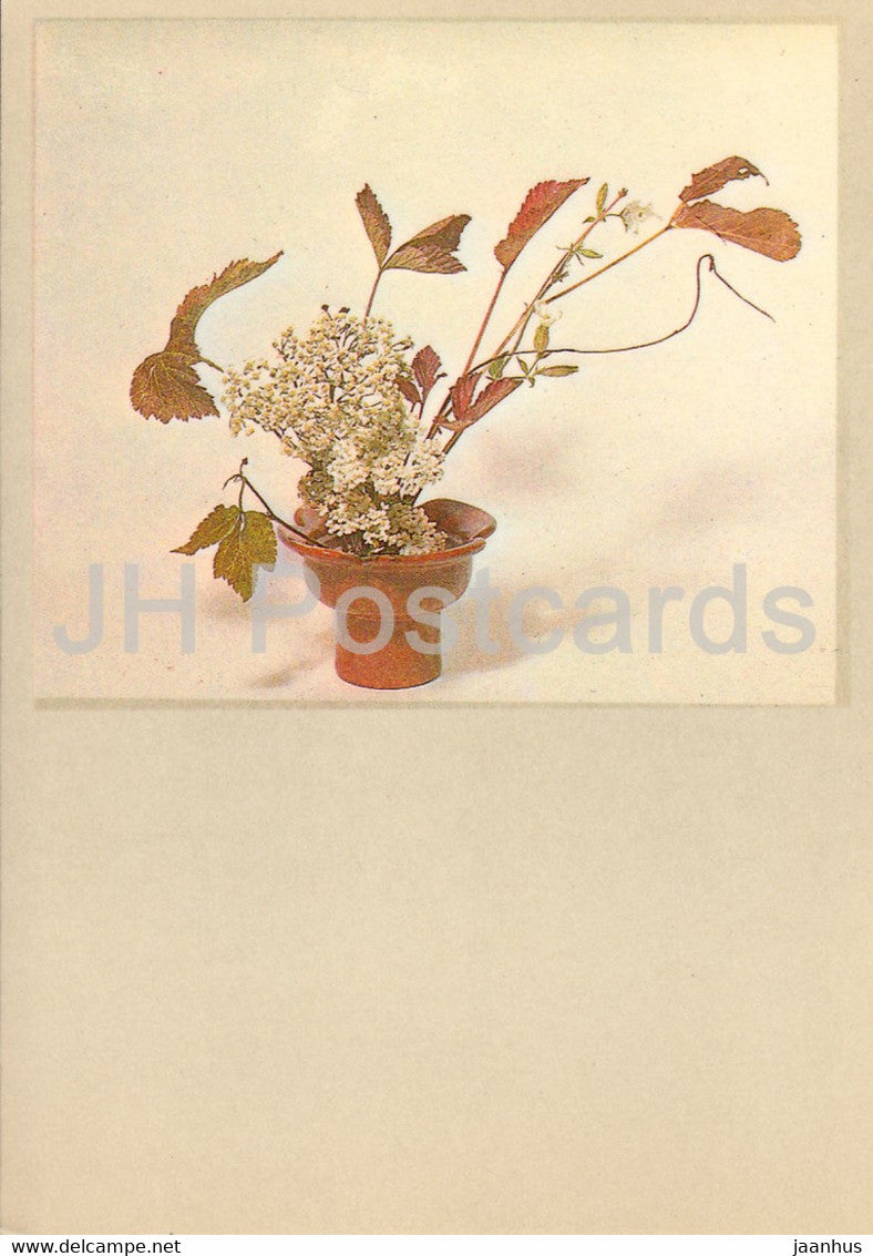 Good Luck - composition - Flower Art - ikebana - 1981 - Estonia USSR - unused - JH Postcards