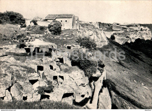 Chufut Kale - Fortress town of caves - Crimean region architectural monuments of Ukraine - 1971 - Ukraine USSR - unused - JH Postcards