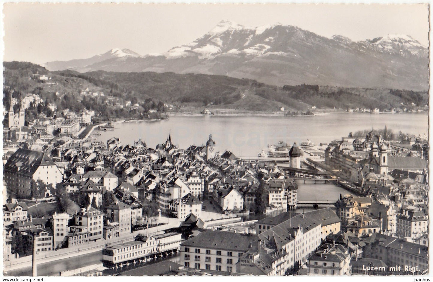 Lucerne - Luzern mit Rigi - 5356 - Switzerland - 1958 - used - JH Postcards