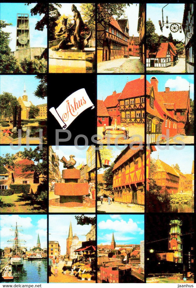Arhus - multiview - 1992 - Denmark - used - JH Postcards