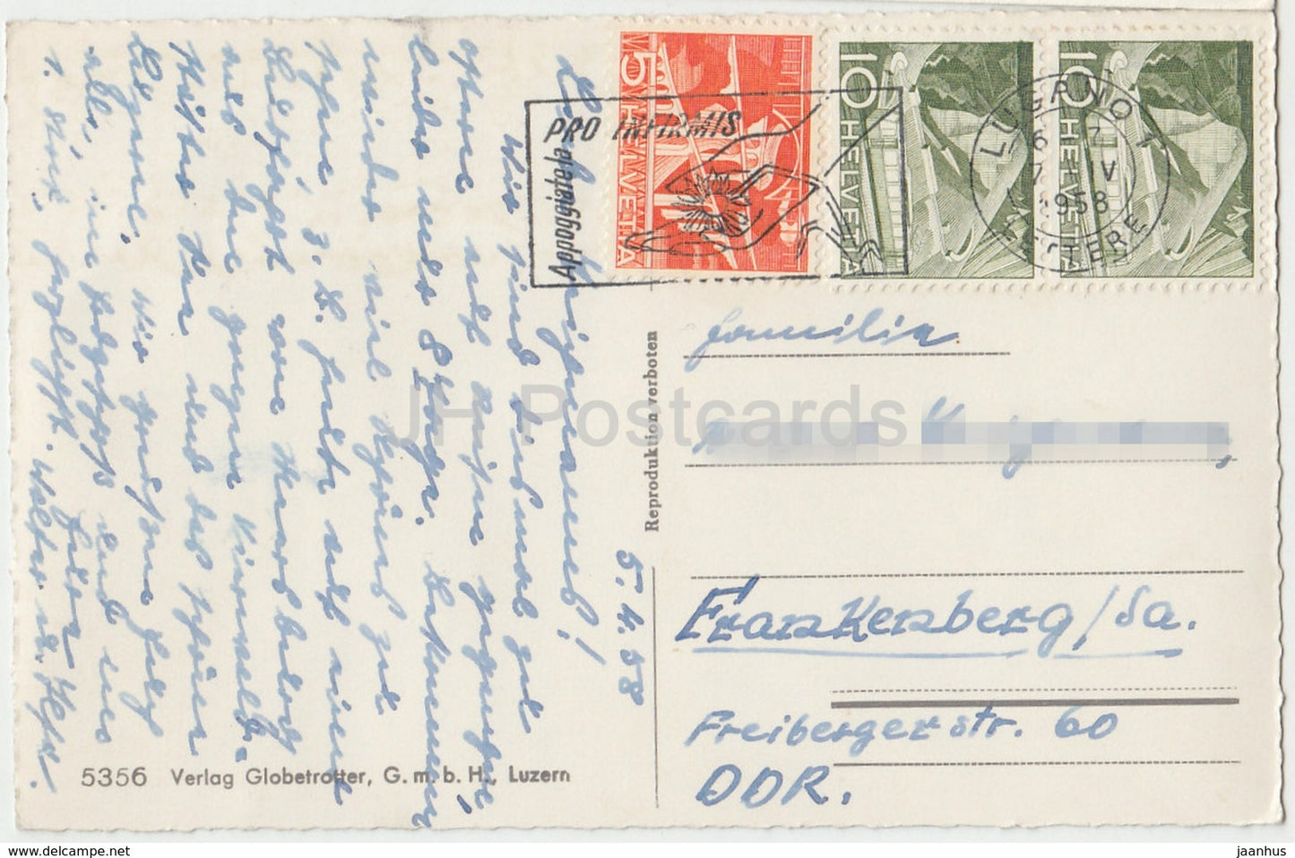 Lucerne - Luzern mit Rigi - 5356 - Switzerland - 1958 - used